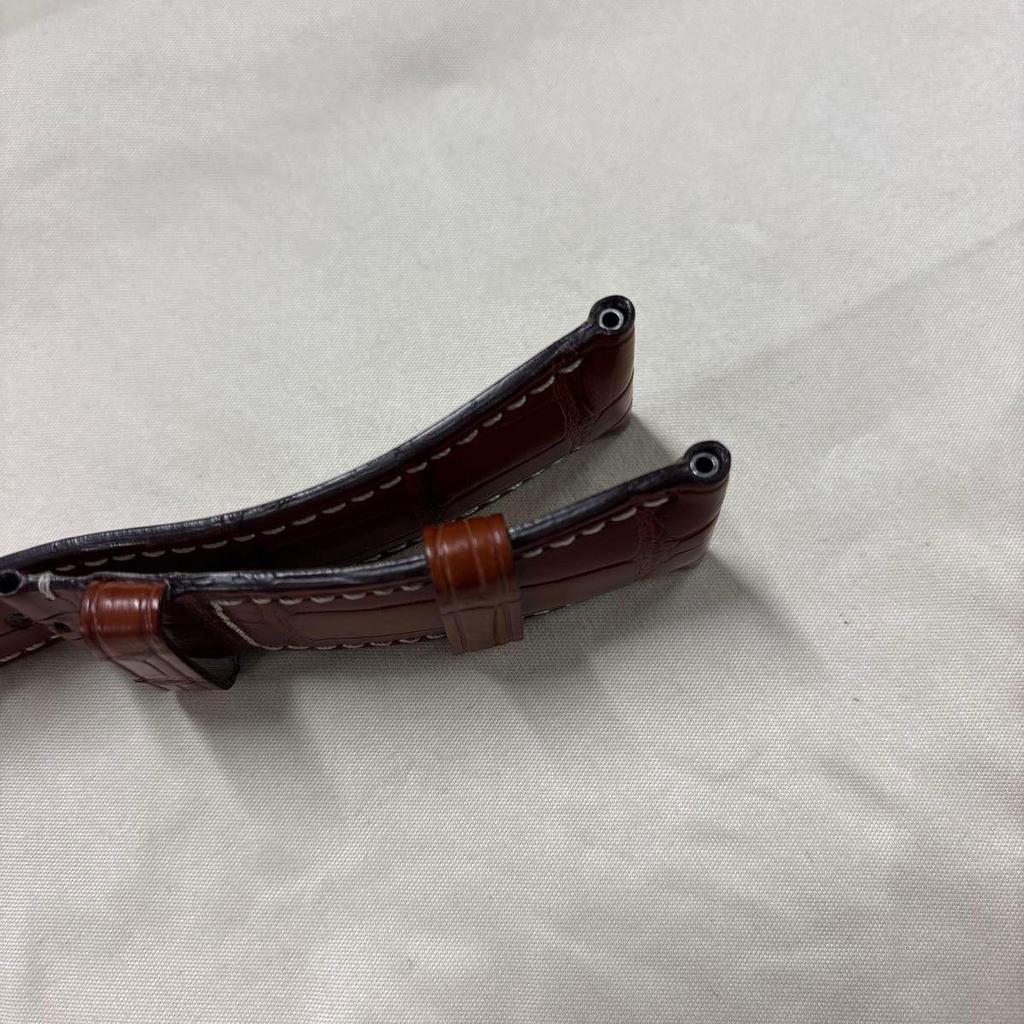Used Panerai Genuine 27mm Croco Belt Band Radiomir Buckle Brown Watch