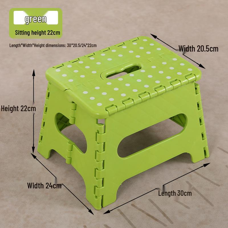 Portable Folding Cartoon Stool for Children & Adults - Durable Plastic Shoe Changing Seat
