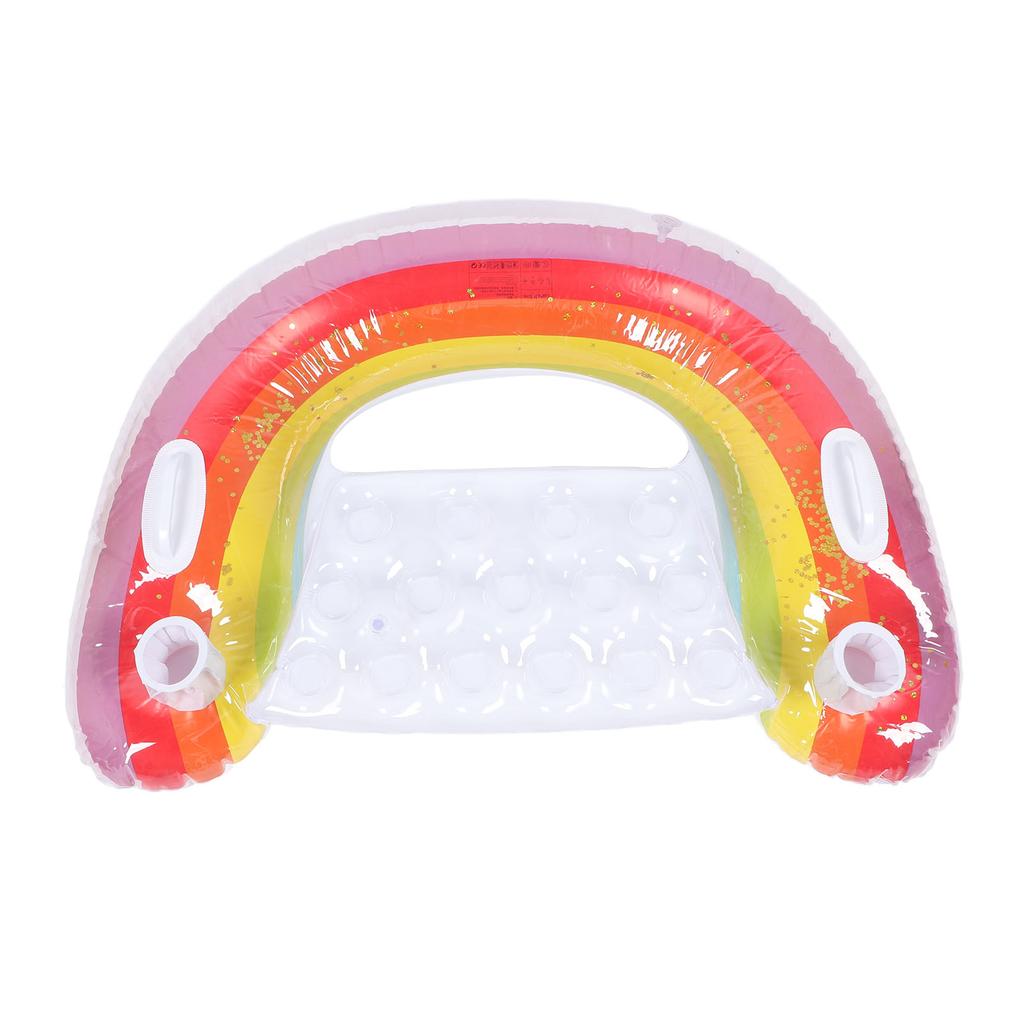 Rainbow Inflatable Chair U Seat Inflatable Single Person Swimming Pool Floating Raft Lounger S