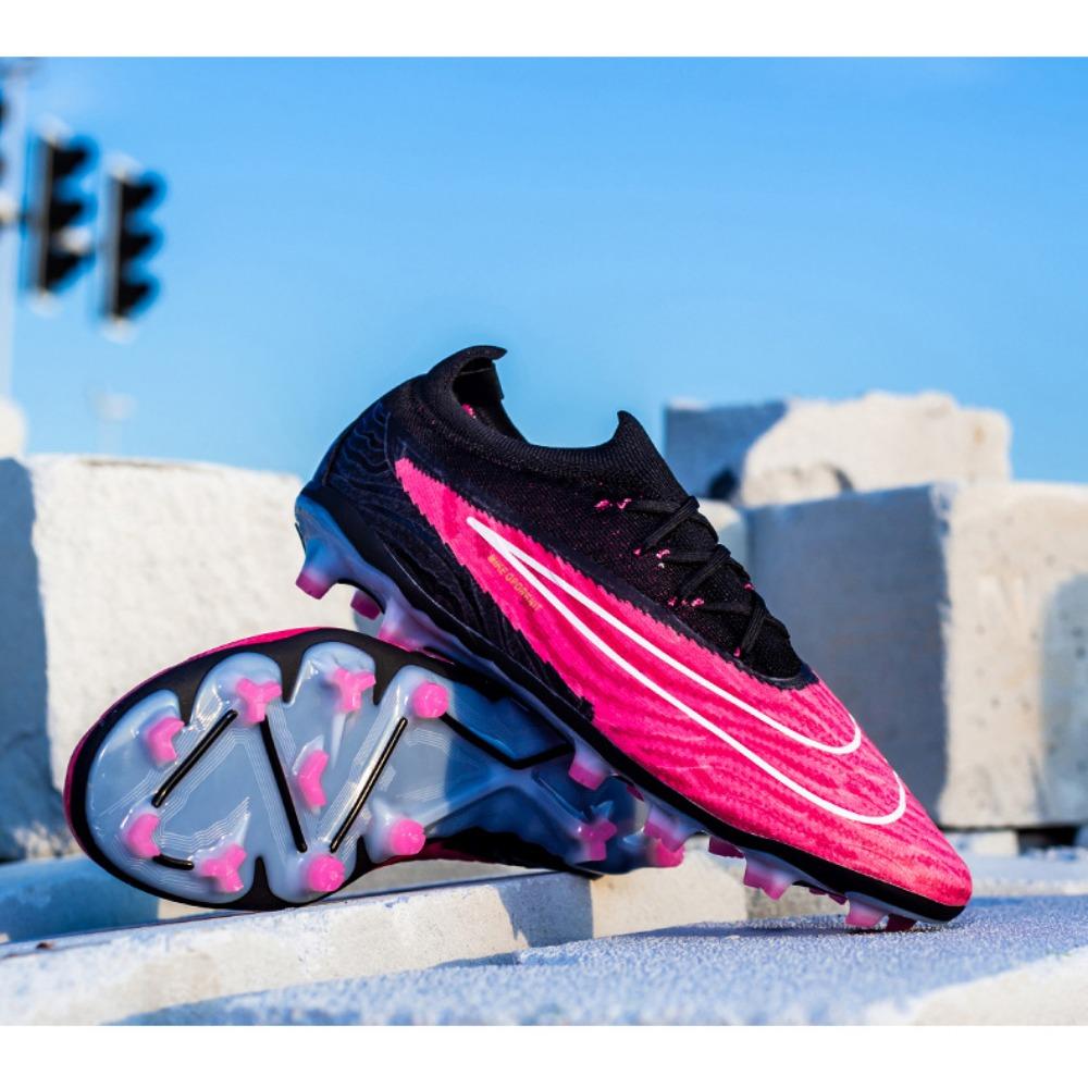 

Men s and women s football shoes popular spikes outdoor sports non-slip competition training football shoes 35 красный
