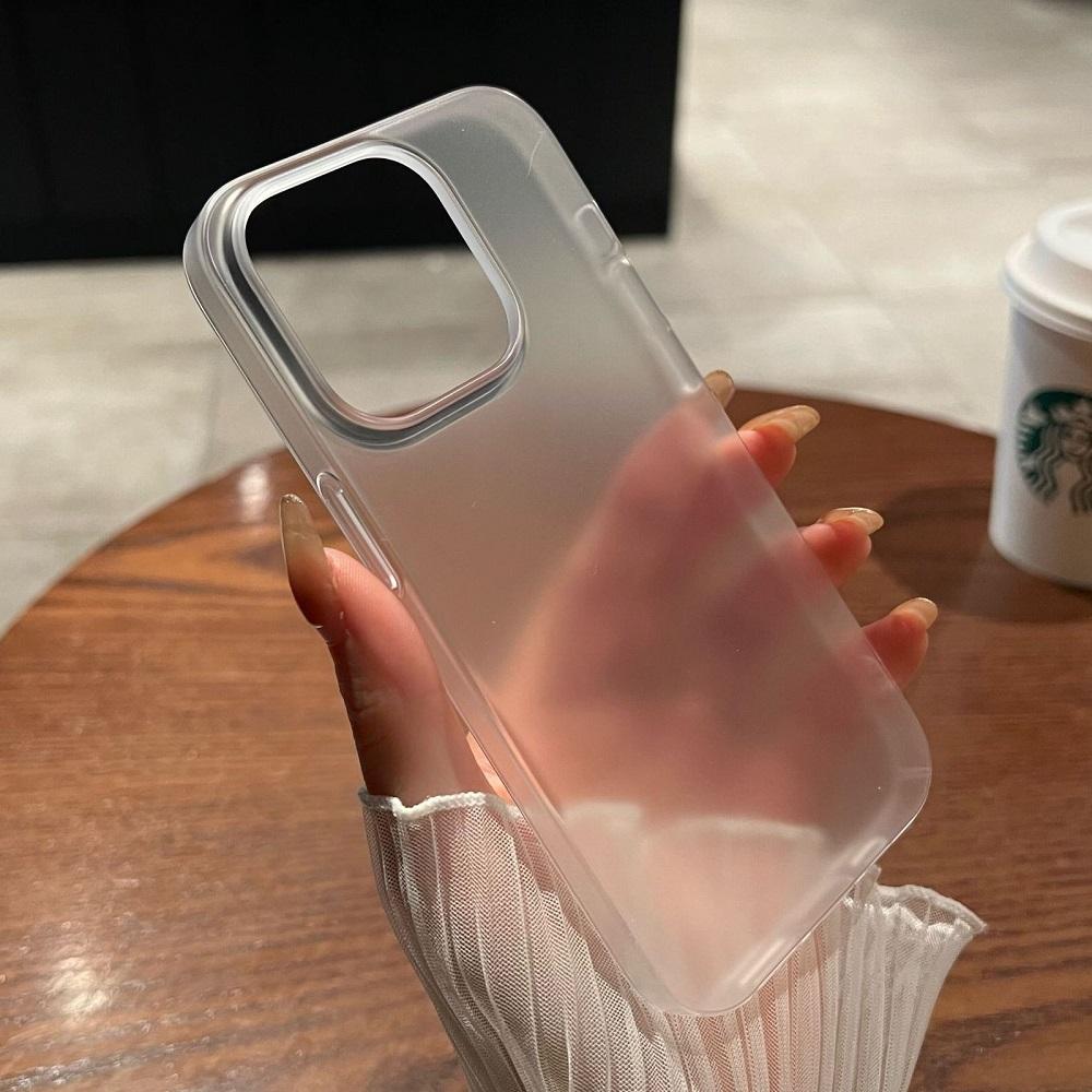 

Ультратонкий матовый полупрозрачный чехол для телефона iPhone 16 15 14 Plus 13 12 Pro Max, жесткий пластиковый чехол из поликарбоната, прозрачная шелковистая кожа For iPhone13