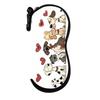 Hanging Sunglasses Storage Bag Leather Reading Glass Pouch Flower Print Eyeglass Case  Women