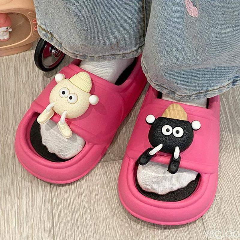 New Anti Slip EVA Slippers for Women Wearing Summer Cartoon Style Super Soft Odorless One-piece Women's Wear-resistant Slippers