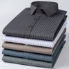 Luxus Design Herren Smart Casual elastische Langarmhemden dünn gesellschaftlich Slim Fit formelles Hemd knitterfrei Bürokleidung