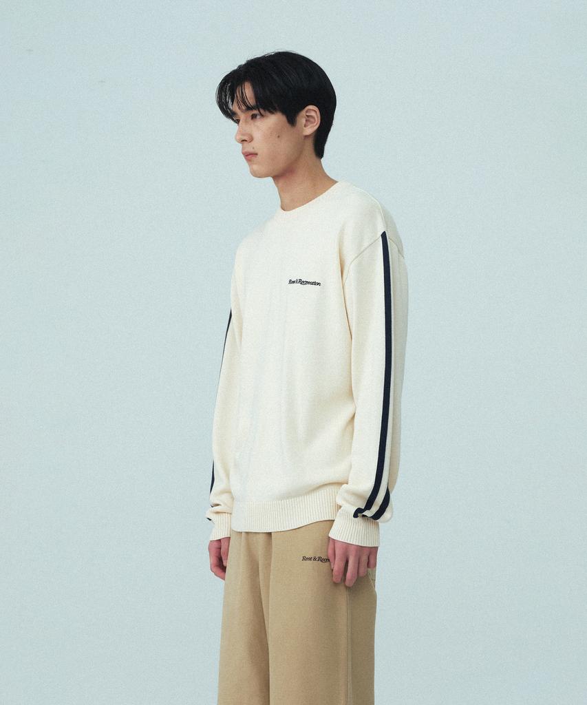 REST&RECREATION Coloration Crew Neck Knit - Cream