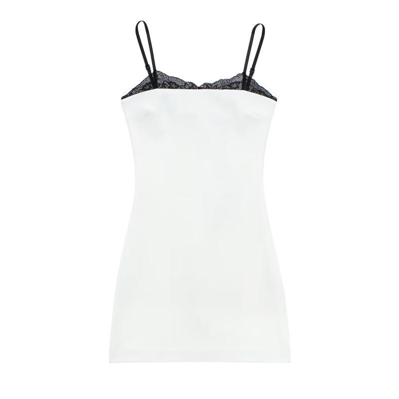 European American Women s Clothing Fashionable Sexy Splicing Lace Suspender Dress L