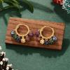 Color Personalized European and American Style Earrings Love Geometric Zircon Christmas Color Retention Earrings Creative Stud Earrings