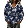 Felpa con Cappuccio Stampa Vintage da Donna a Manica Lunga - Felpa Casual
