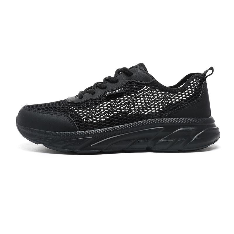 Large Size Men's Shoes Through Holes Mesh Breathable Casual Shoes Summer Lightweight Sports Fashion Running Shoes-size