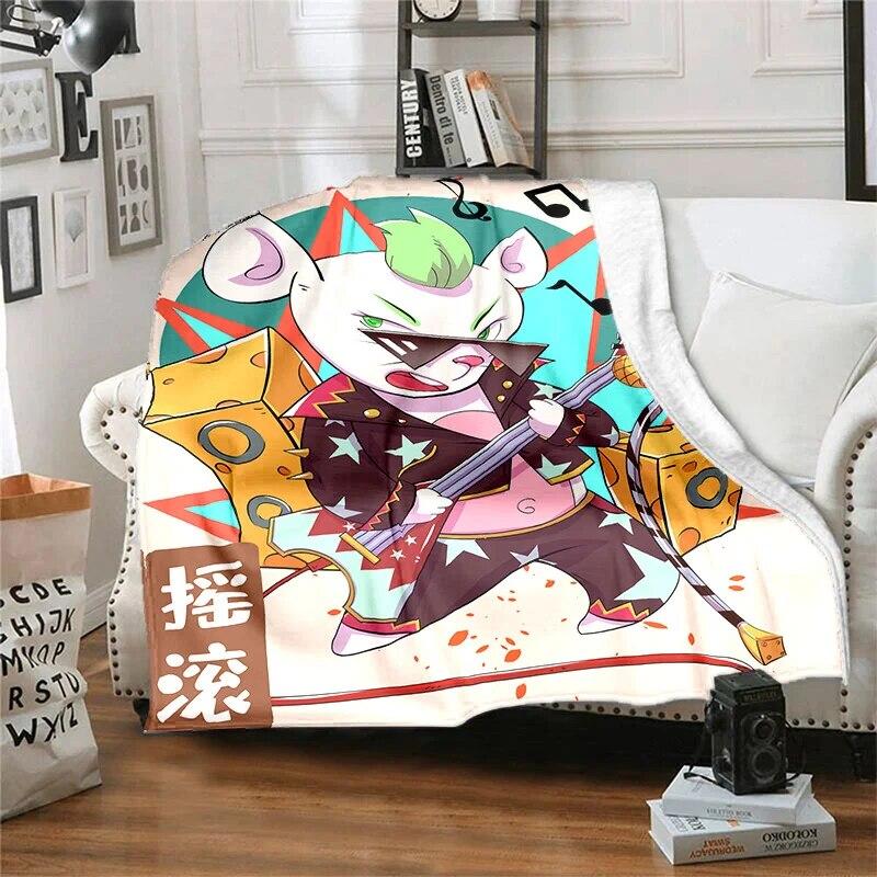Twelve Chinese Zodiac Signs Pattern Printing Manta Sofa Bed Cover Soft  Blanket Plaid Soft Warm Flannel Throw Blankets Fans Gif