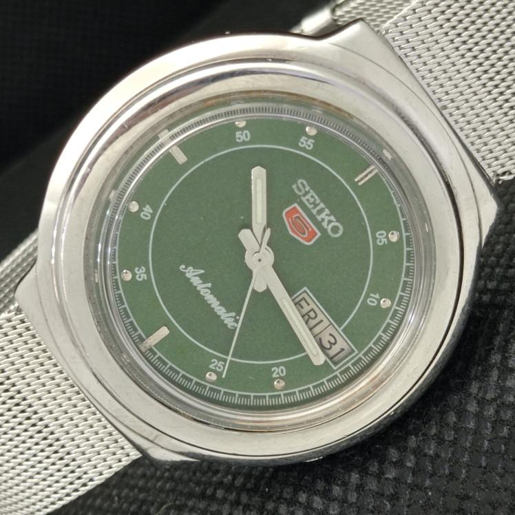 

Б/У винтажные часы SEIKO 5 AUTOMATIC 7009A JAPAN MENS D/D GREEN WATCH 593c-a314913-9 SKU593c-a314913