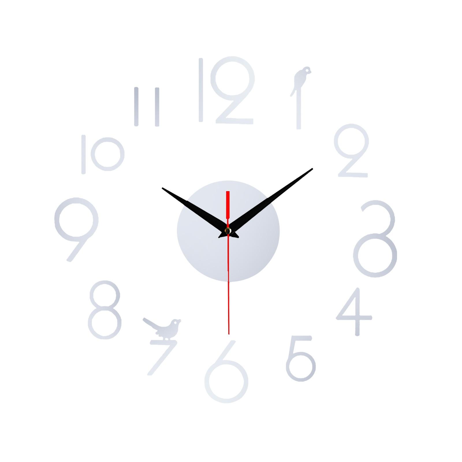 

20-дюймовий настінний годинник, сучасний дизайн, круглий стиль, номер, акрилові наклейки на настінний годинник для декору домашньої вітальні своїми руками One Size