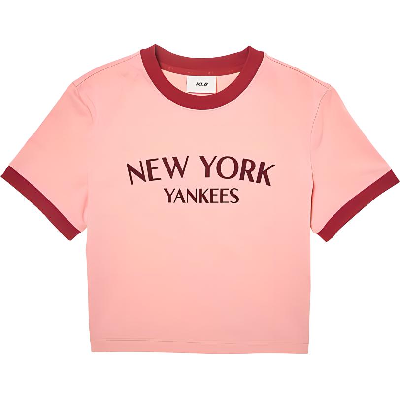 New MLB New York Yankees T Shirt Women's Pink 3FTSV0844-50PKM