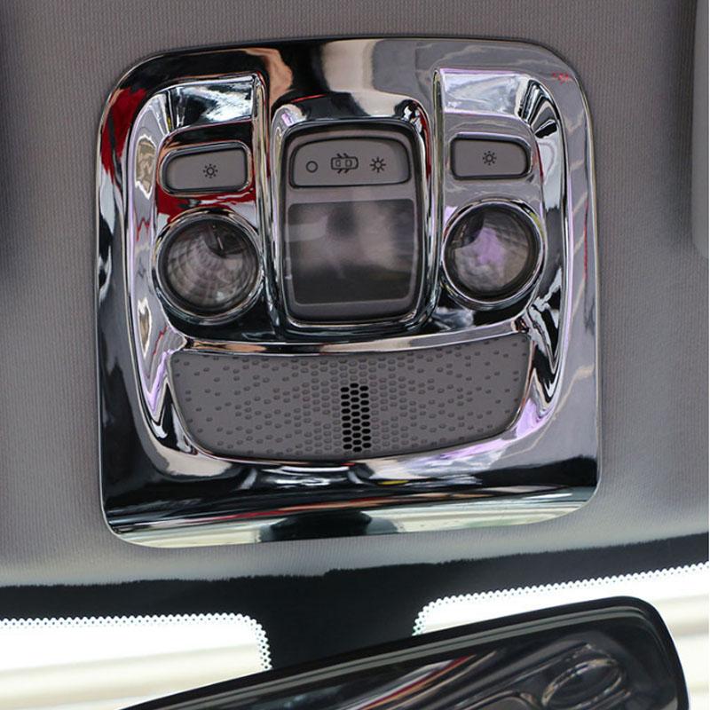 for Peugeot 2008 2014 -  ABS Chrome Car Reading Lamp Lights Cover Sequin Stickers  Modified Accessories