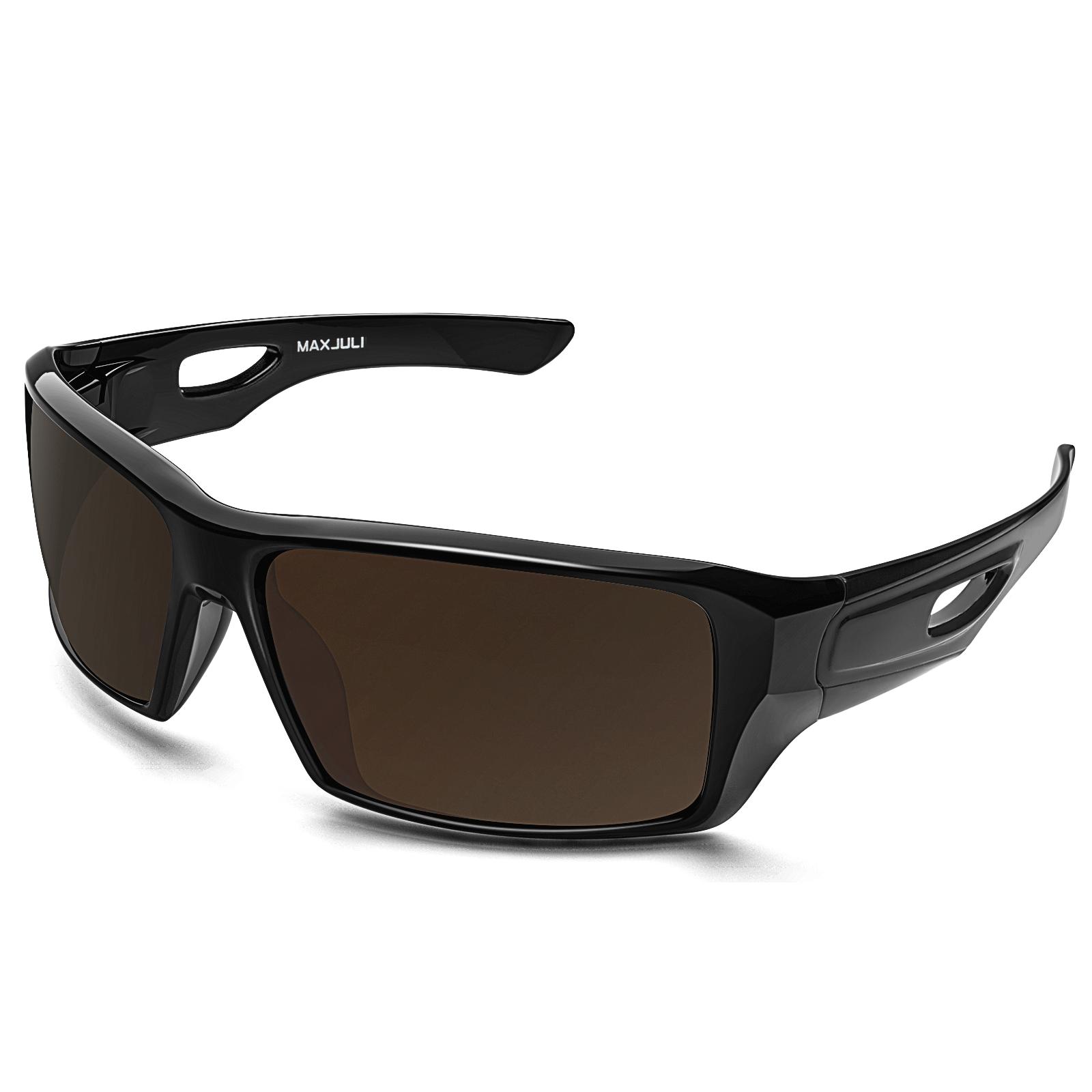 MAXJULI Okulary przeciwsłoneczne owijane dla Panów Dla Pań 100 % Ochrona UV400 Sportowe Okulary przeciwsłoneczne Dla Wędkarzy Dla Kierowców 8232 black