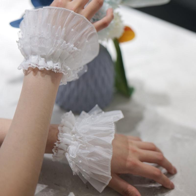 False Lace Cuffs Sweater Decorative Wristband Hoodie Flared Sleeves Detachable