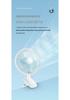 Silent USB Rechargeable Clip-on Desk Fan with Strong Wind for Dorms, Bedside & Office