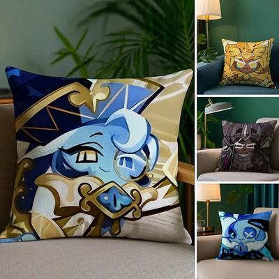 Game C-Cookie Run Kingdom Pillow Case Plush Fabric Soft Double Sided Print Sofa Cushion Cover Throw Pillow Covers