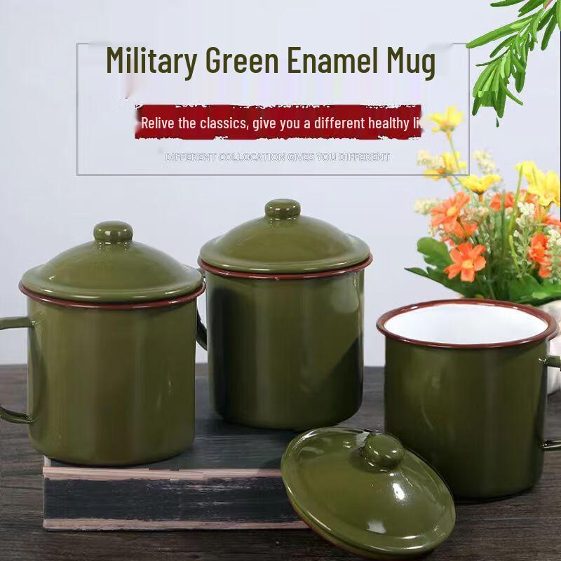 Zhongji Customizable Enamel Mug with Lid