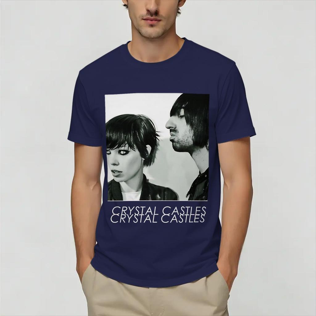 Crystal Castles T Shirt Summer Pure Cotton T Shirts For Unisex Harajuku Casual Tshirt Short Sleeves Y2K Fun Tops