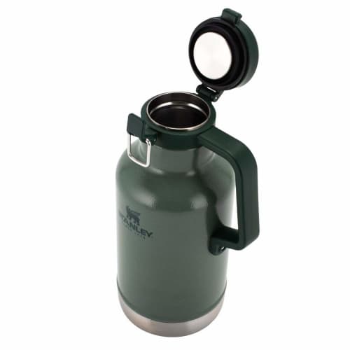 Stanley Classic Easy-Pour Growler, 64oz, Hammertone Green, 1.9L, New Logo, Vacuum Growler, Jug, 10-01941-063. Stainless Steel Thermos Bottle.