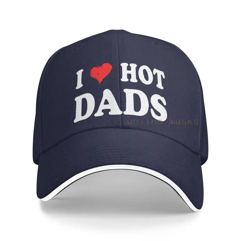 I Love Hot Moms Bucket Hat Unisex Adult I Heart Hot Moms Adjustable Baseball Cap Gift Hats Mesh Trucker Caps Unisex Womens