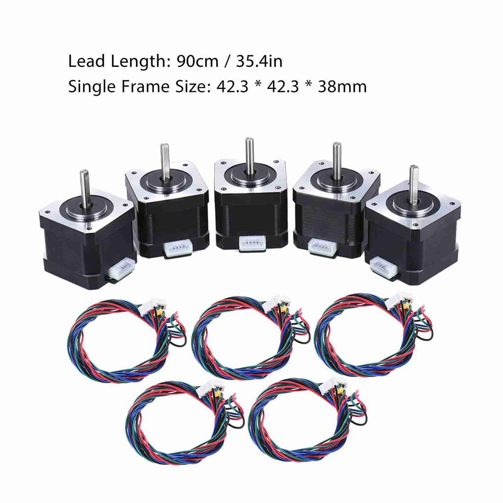 For Nema 17 Stepper Stepping Motor Drive Control 2 Phase 1.8 Degree 0.9A 0.4N.M 42mm with Lead Cable 3D Printer/CNC Accessory