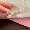 Zircon Pearl Cherry Stud Earrings for Women, Sweet Cute Minimalist Elegant Ear Jewelry