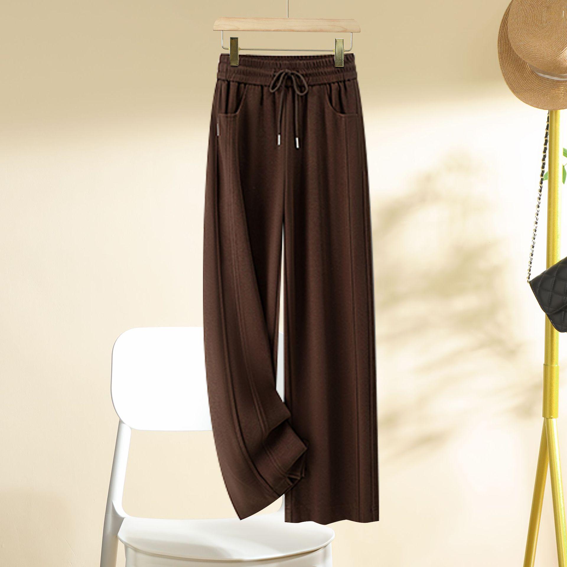 

Женские осенне-зимние брюки 2024 года с толстой эластичной талией и широкими штанинами Size 27