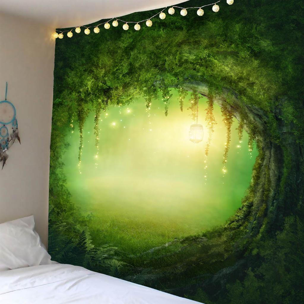 Dekor Koleksiyonu, Dağlarda Uzak Vahşi Yaşam Manzaralı Orman Yolu, Oturma Odası