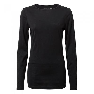 Womens/Ladies Merino Crew Neck Long Sleeve Baselayer II Top