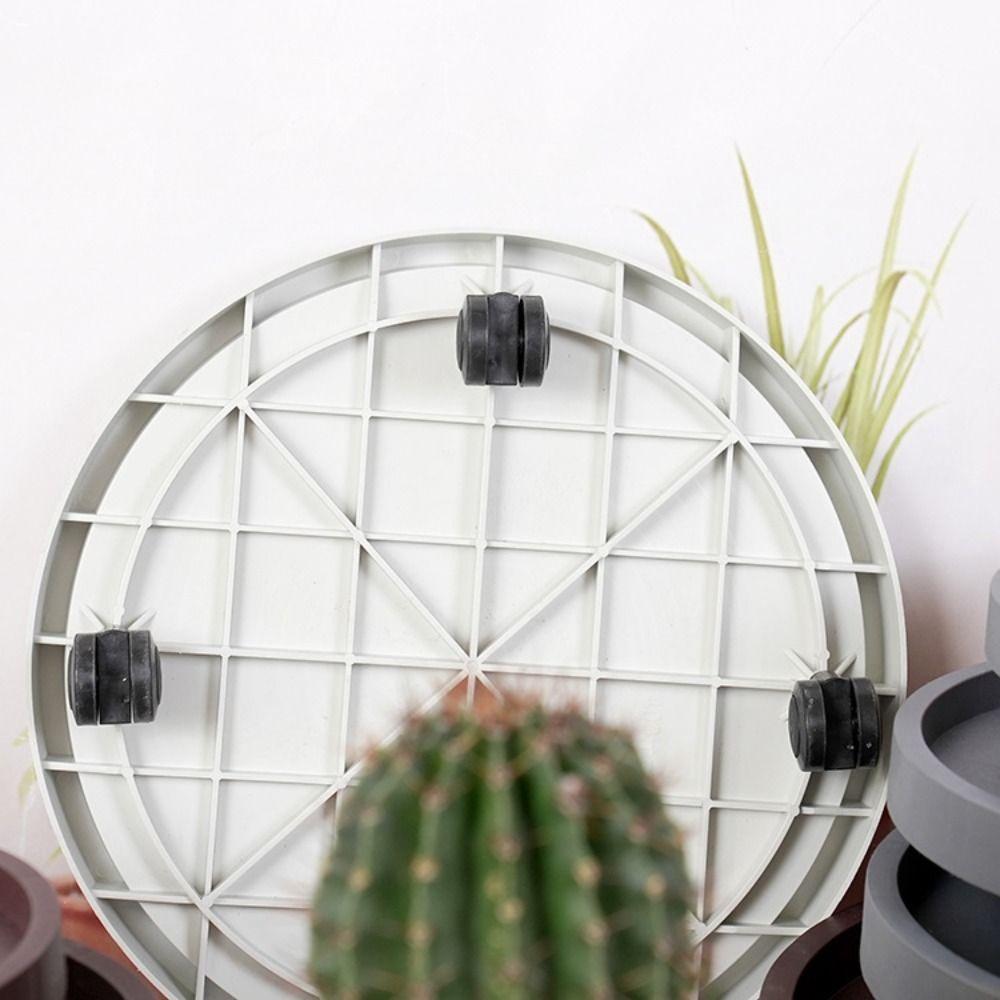Whith 360-degree Rolling Flower Plant Pot Tray Movable Flower Planter Stand  Gardening Supplies