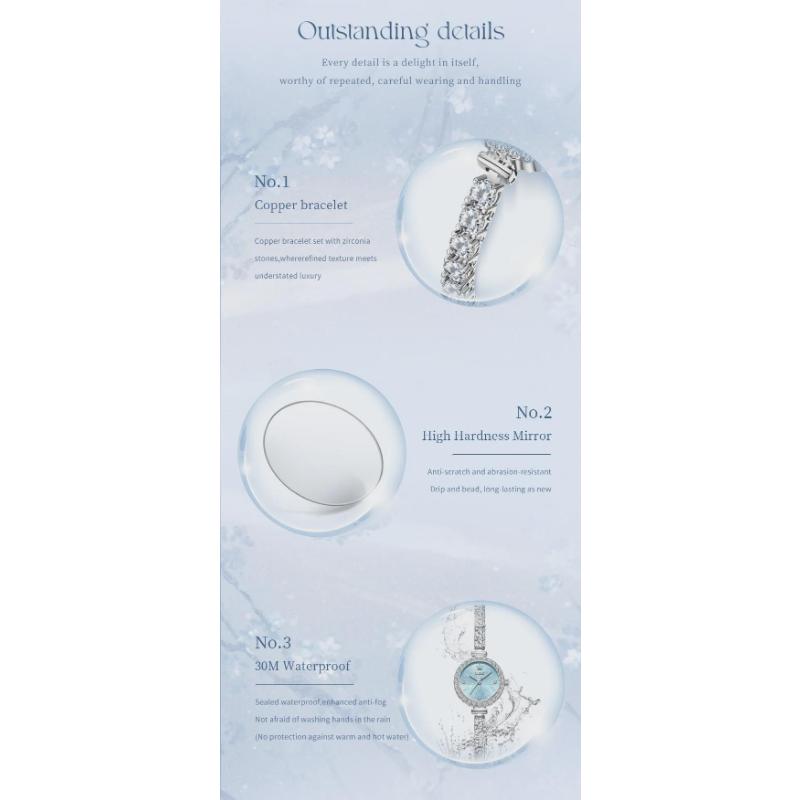 OLEVS Volle Diamant Quarzuhren Damen Luxus Elegantes Armband Armbanduhr Wasserdicht Damen Kleid Armbanduhr