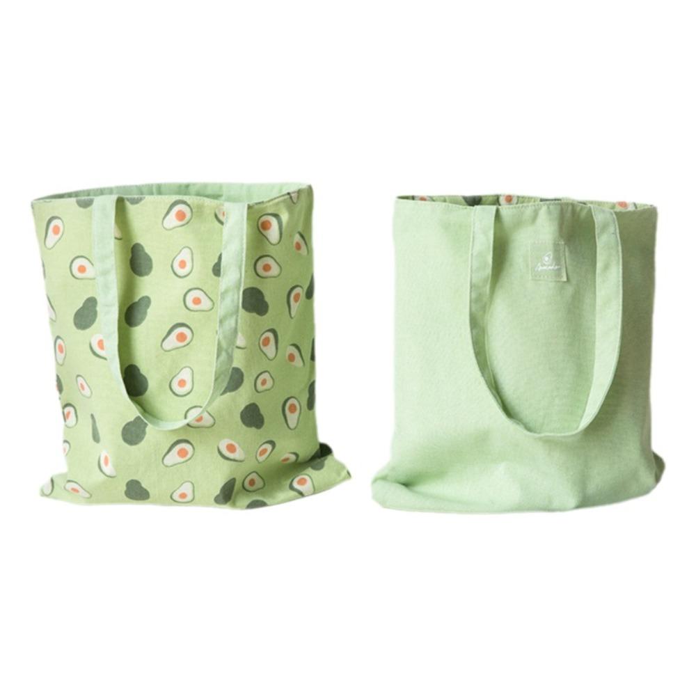 Lightweight Double-sided Bags Exquisite Cotton Linen Totes Portable Canvas Cloth Bags Shopping