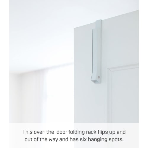 Yamazaki Folding Door Hanger Smart, White, 2 X 7 - 20.5 X 20 Cm, 7161