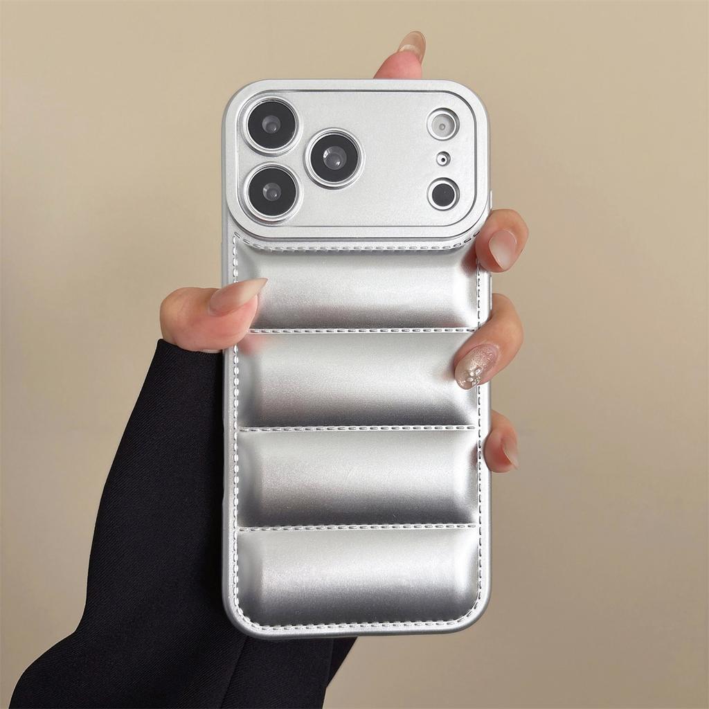 Giacca in piumino morbida Custodia in silicone per telefono per IPhone 17 Air 16E 16 15 14 13 12 11 Pro Max 16 Plus Cover protettiva antiurto per fotocamera