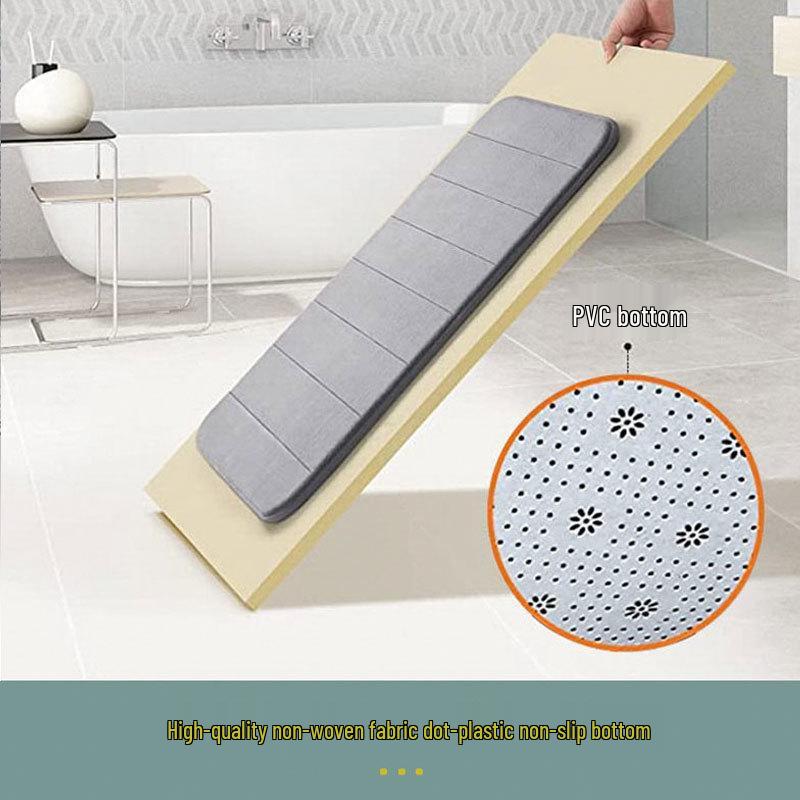 Thickened Non-Slip Absorbent Bathroom Floor Mat with Slow-Rebound Sponge