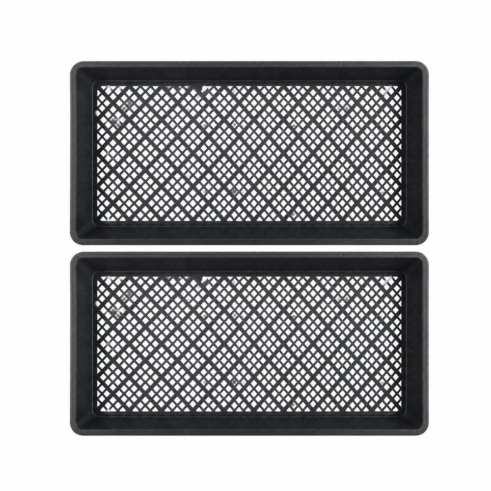 2pcs 21x10in Plastic Nursery Trays with Holes Hydroponic Growing Tray  Greenhouse
