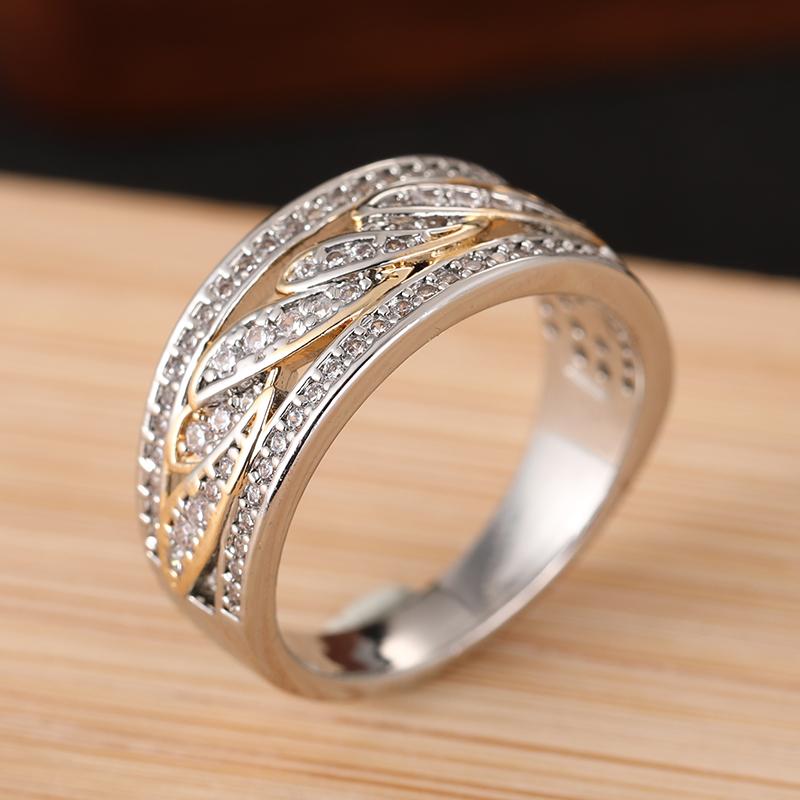 Xiaomi Huitan Women Ring Cross Design Full Bright Cubic Zirconia Fashion Party Wedding Elegant Accessories Versatile Daily Lady Jewelry