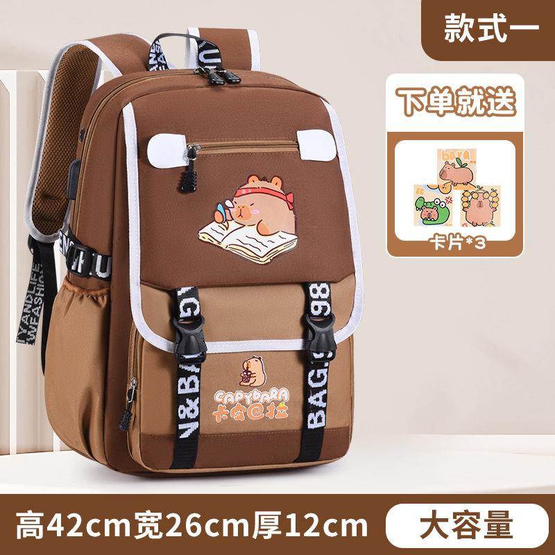 Backpack for primary school students Large capacity multi-layer multi-functional schoolbag Cartoon junior high school students