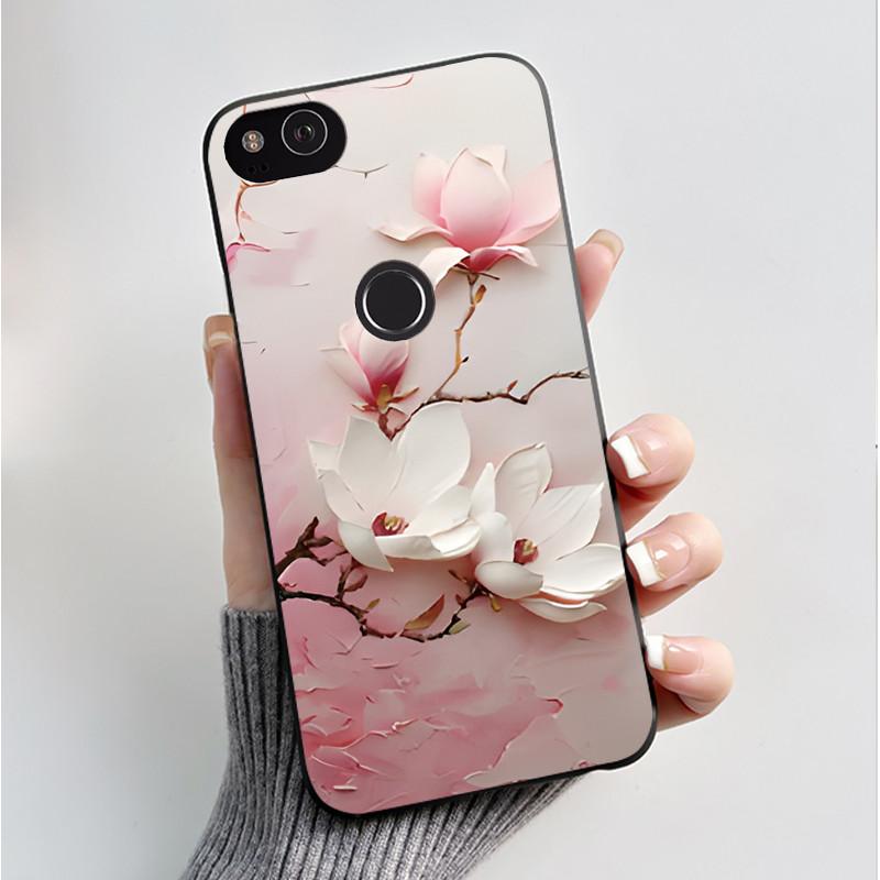 Für Google Pixel 2 Hülle Weicher Schwarzer Silikon-Stoßfänger Schmetterling Handyhülle für Googe Pixel2 2XL Pixel2XL 2 XL Hüllen Fundas Coque