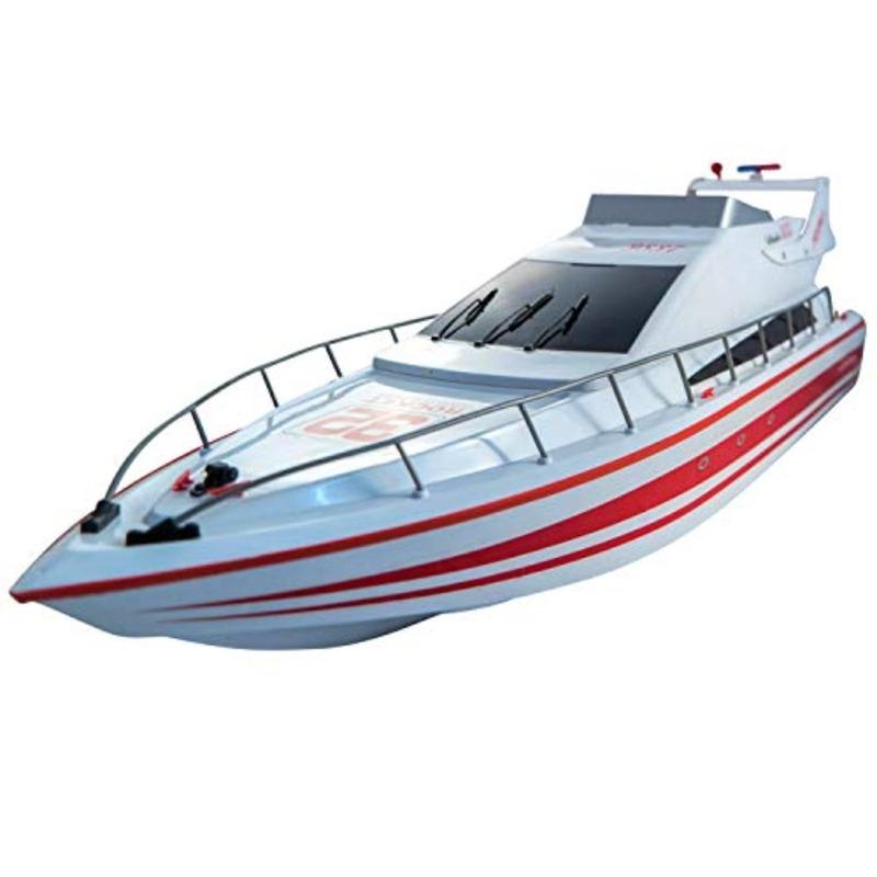 Atlantic Yacht Luxury Modern Cruise 28 RC Model Boat Radio Remote Control Speed Watercraft Racing Ship Red
