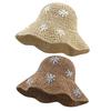 Summer Beach Sun Hat Straw Basin Hat Fashion Fisherman Cap  for Women
