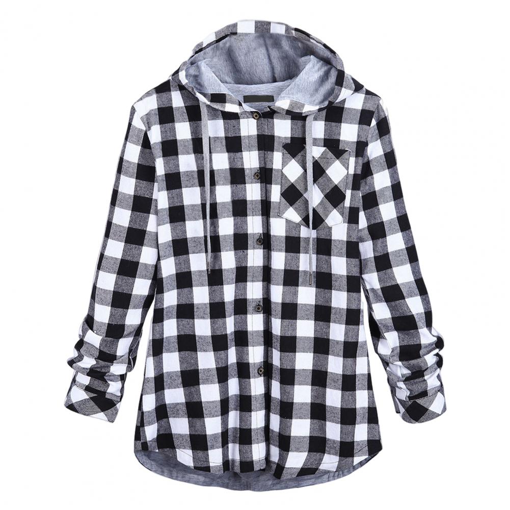 

Зимнее пальто с клетчатым принтом, кардиган с капюшоном для женщин, с завязкой на талии, нагрудным карманом, стильная офисная одежда для женщин на осень-зиму XXXL серый