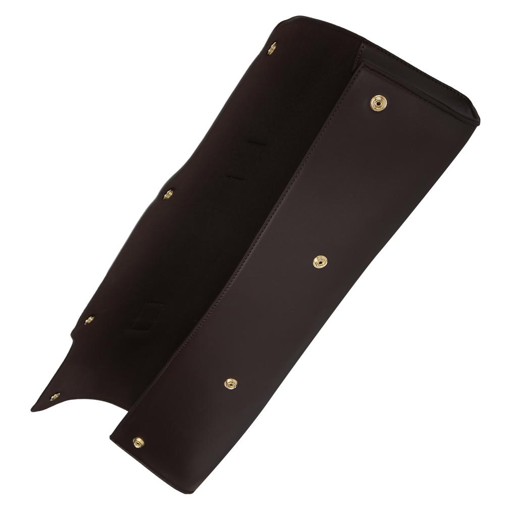 Flute Carrying Bag Hand Synthetic Leather Wind Instrument Storage Case with Shoulder StrapBrown