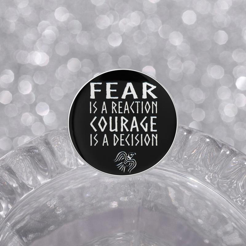 Weirdos Mister UV Printing Pins Sarcasm Quotes Brooches Lapel Badges Courage Is A Decision Jewelry Gift for Friends
