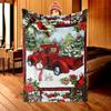 Christmas Cartoon Pattern Digitalprinted Polyester Bedroom Velvet Flannel Soft Sofa Cover Blanket Fleece Soft Sofa Cover