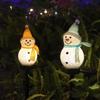 LED Snowman Solar Light Solar Powered Snowman Landscape Lamp Christmas Ground Lamp  Patio Decor