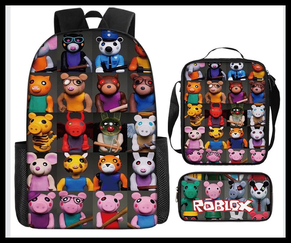 Student Schoolbag Cartoon Backpack Set 3D Digital Printing Backpack