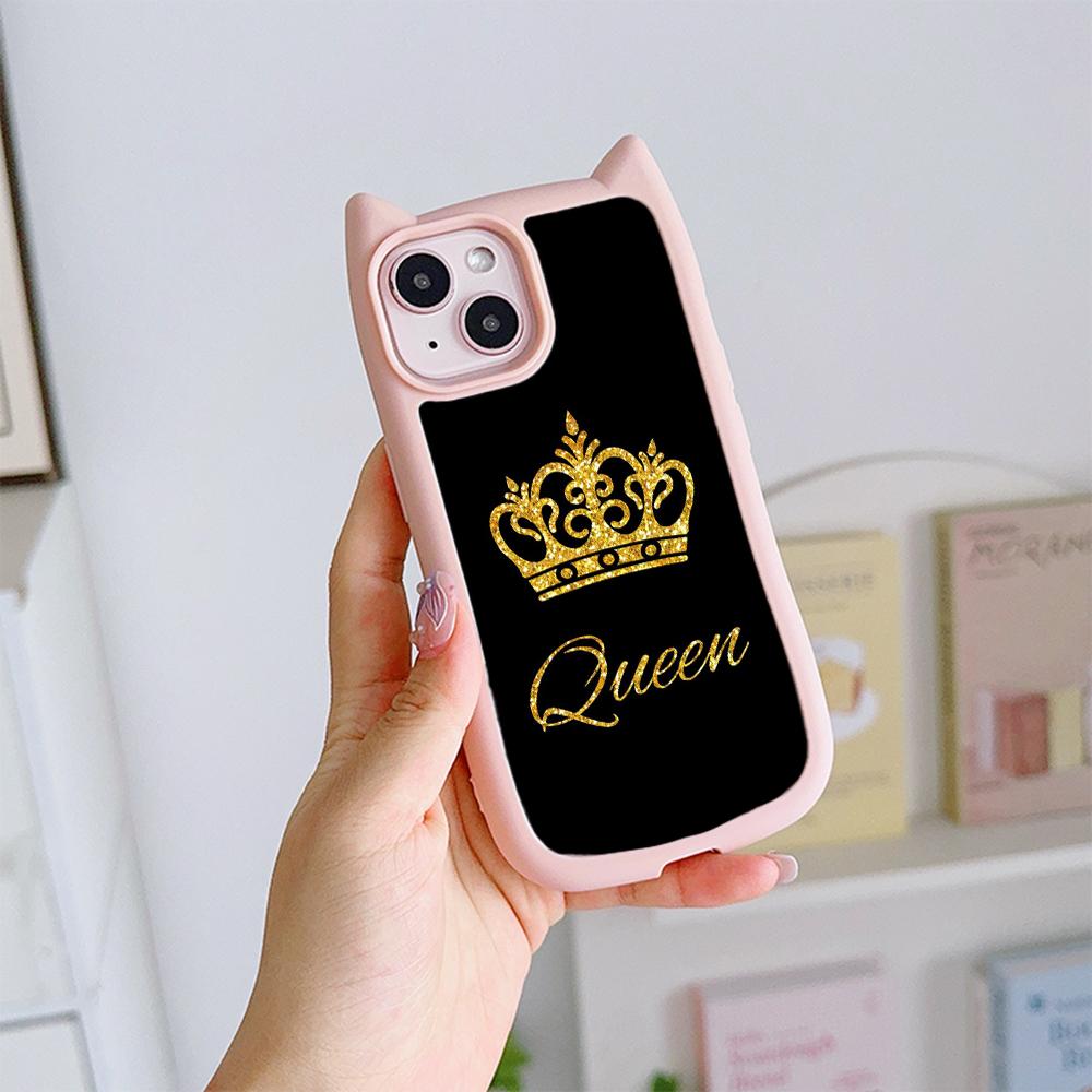 Мягкие чехлы для телефонов с кошачьими ушками для iPhone 16 15 13 12 11 Pro Max 14 Plus — фото 10